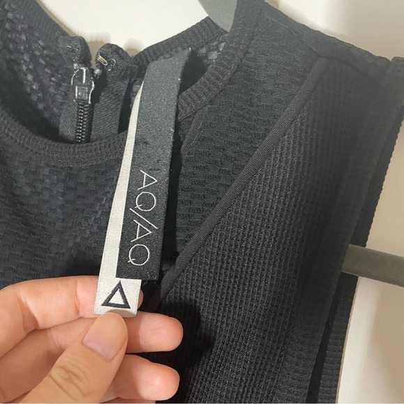 AQ/AQ Black Scorpio Bodycon Mesh Mini Dress Size 4 - Picture 2 of 10